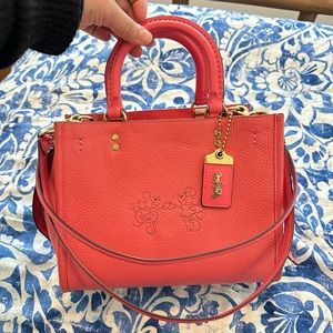 Disney x Coach rogue 25 with Mickey Mouse and Minnie Mouse